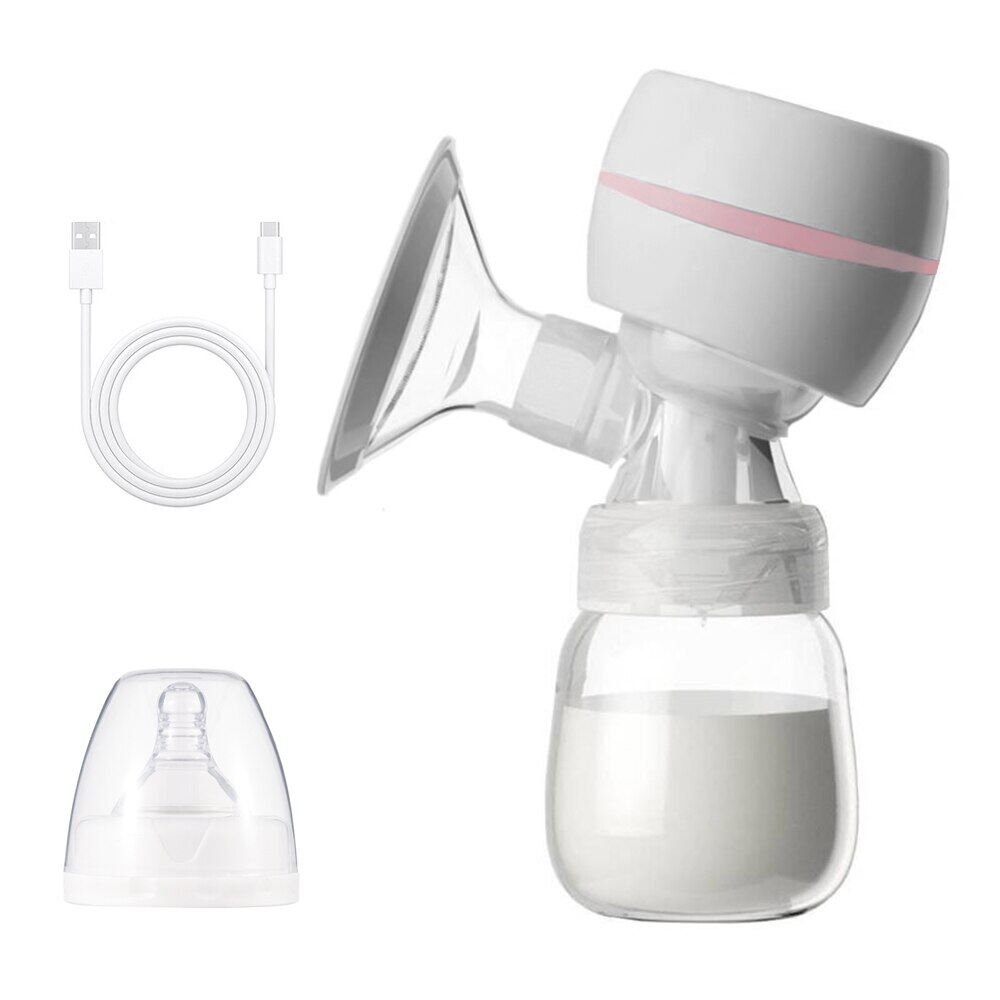 ZZOOI Portable Integrated Electric Breast Pump with LED Screen for Breastfeeding 3 Modes 9 Suction Level Low Noise 180ml Milk Bottle
