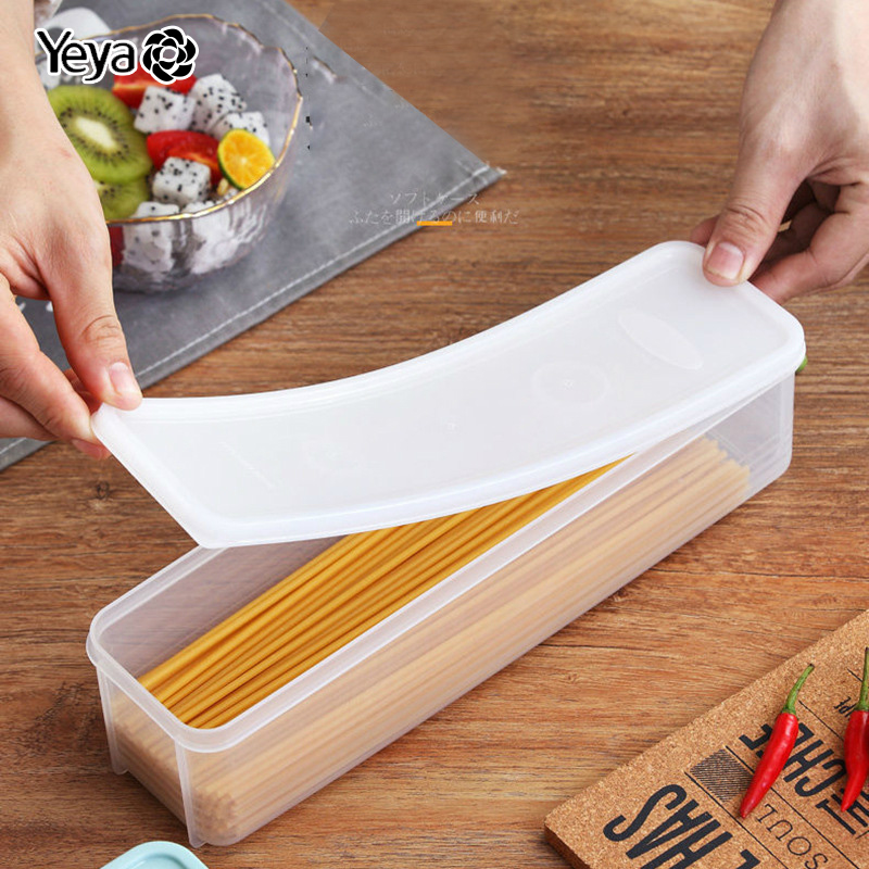 Fresh-keeping box food-grade plastic rectangular noodle storage box refrigerator fresh-keeping box kitchen noodle food sealed box ราคา 23 บาท*ส่งฟรี