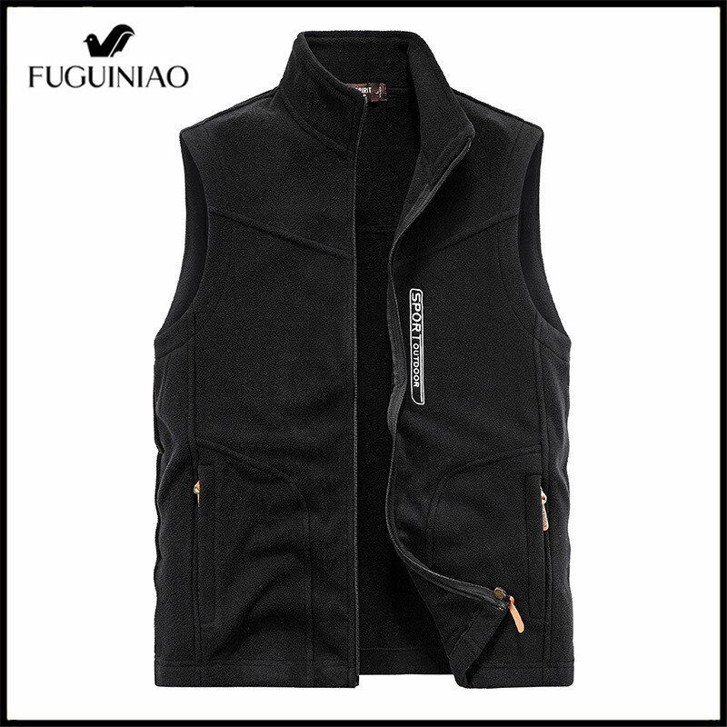 black fleece vests
