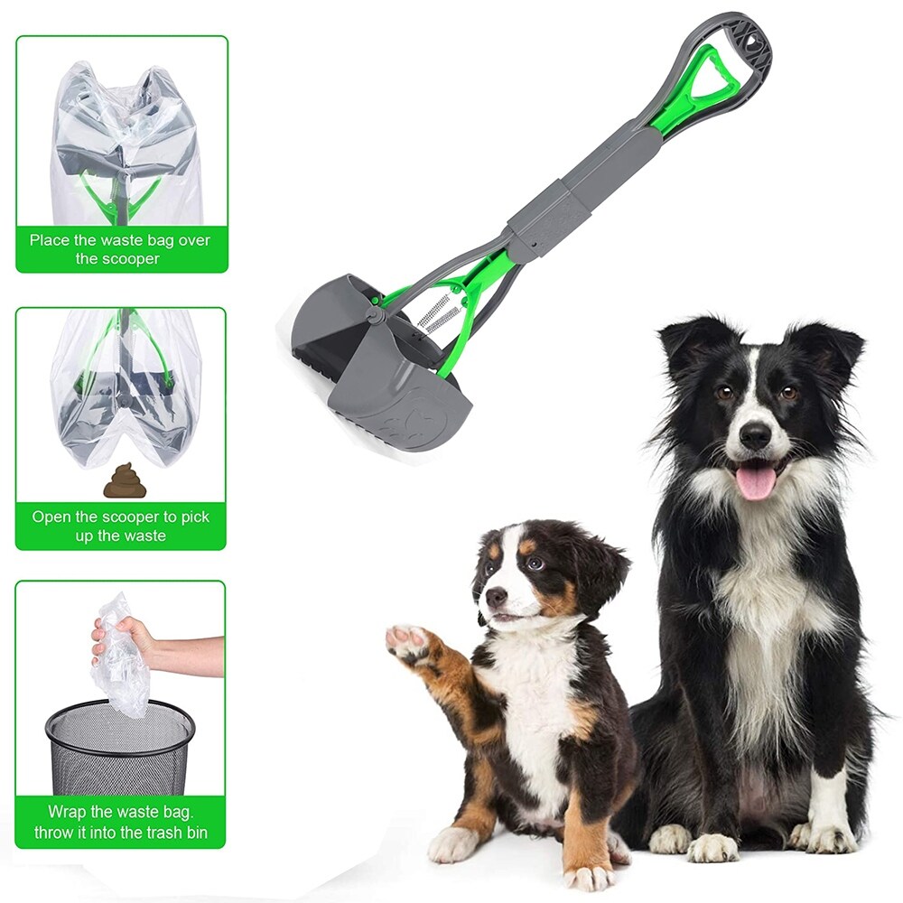 [Fire New] Dog Poop Cleaner Waste Animal Waste for Dog Supplies Pet Dog Cat Pooper Scooper Long Handle Poop Scoop Pet Cleaning Supplies