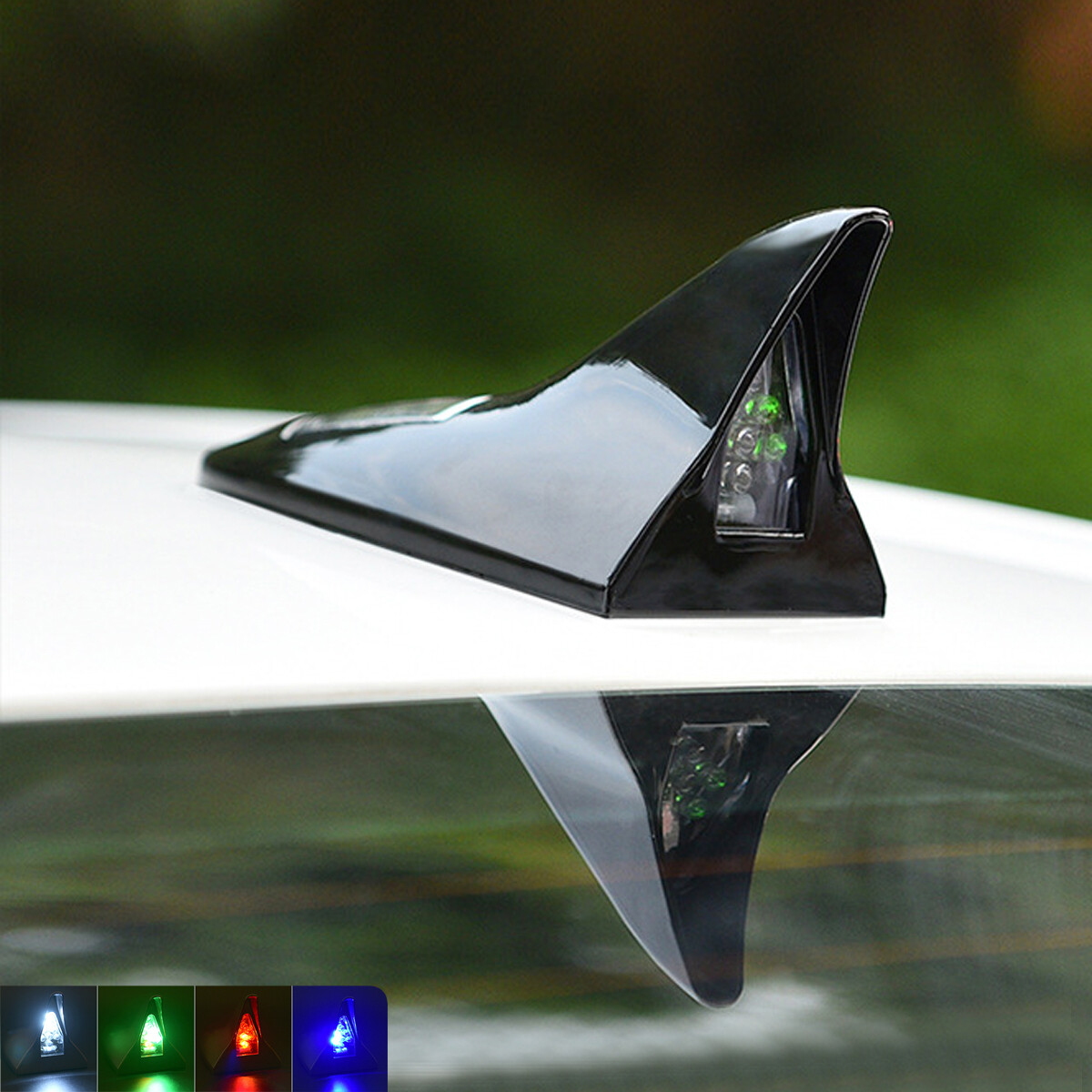 Xe năng lượng mặt trời đèn nhấp nháy xe chống va chạm LED tự động đèn nhấp nháy vây cá mập đèn trang trí đuôi cánh sửa đổi