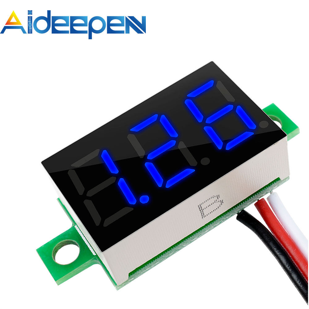 Dm đồng hồ đo điện áp bảng led 0.36 inch 3 dây dc 0-30v chính hãng vôn kế hiển thị 3 chữ số