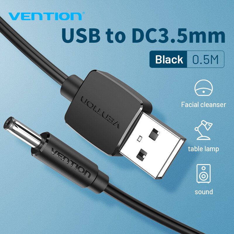Vention USB to DC 3.5mm USB A Male to 3.5 Jack Connector 5V Power Supply Charger Adapter Power Cable