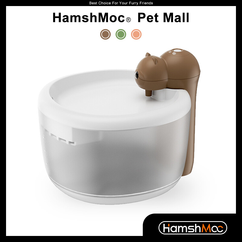 HamshMoc Wireless Automatic Cat Water Fountain Battery Operated Pet Water Dispenser Ultra Quiet with Motion Sensor Smart Pump Light for Cats ราคา 1,200 บาท*ส่งฟรี