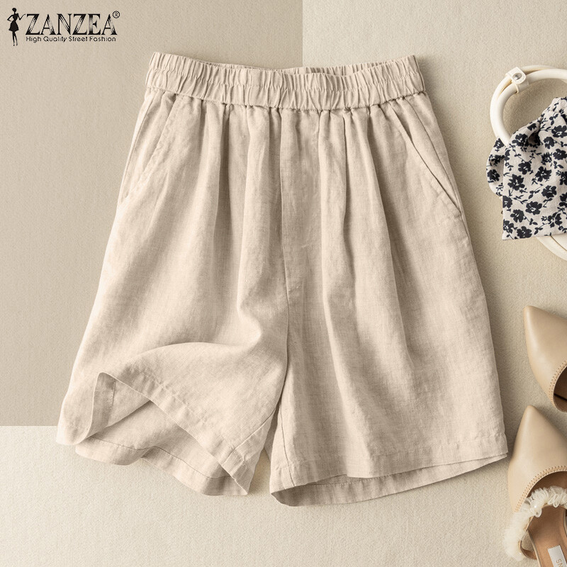 Momonaco zanzea quần nữ ống rộng thường ngày nóng bỏng quần áo bảo hộ lao động quần short công sở mùa hè ngoại cỡ #2