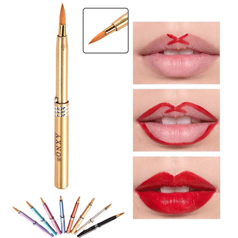 WOOLOVE 1 Chiếc Cọ Môi Màu Ngẫu Nhiên Dụng Cụ Trang Điểm, Son Môi Sợi Chuyên Nghiệp Mềm Tiện Dụng Cọ Trang Điểm Son Bóng Dụng Cụ Mỹ Phẩm Cho Phụ Nữ, Trang Điểm