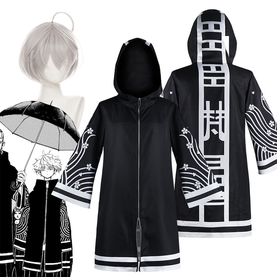 Trang Phục Hóa Trang Tokyo Revengers Senju Kawaragi Áo Choàng Anime Áo Choàng Áo Choàng Áo Choàng Đồng Phục Wen Tóc Giả Vải Dự Tiệc Halloween Cho Nữ