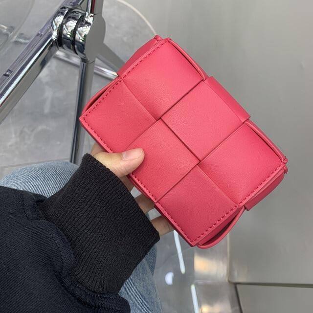 👜túi đeo chéo bằng da sáng chế thời trang cho nữ túi đeo vai thiết kế ví nữ mini sang trọng túi nhỏ màu hồng đỏ xanh 2022