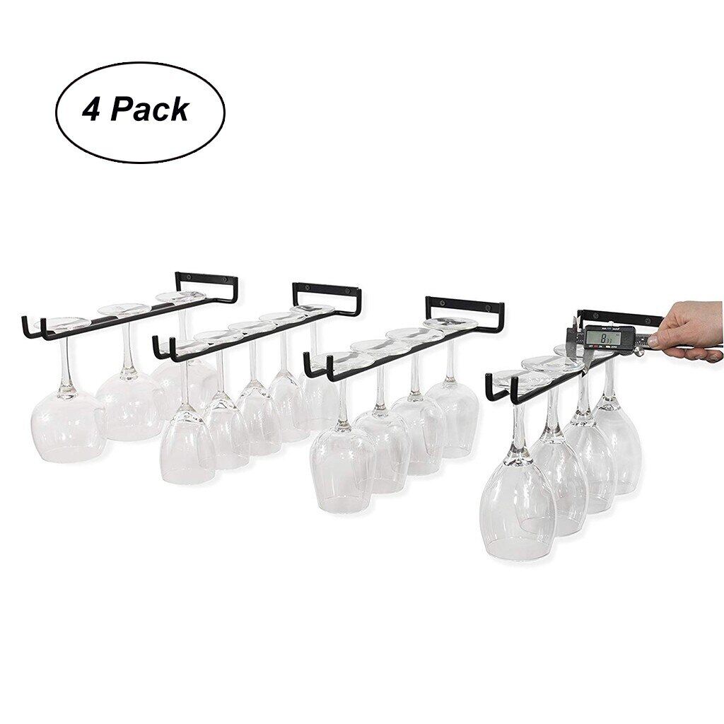 40 4 cái Giá đỡ kim loại treo ly rượu vang giá lưu trữ tường bếp Giá Cốc inox gia dụng 谢