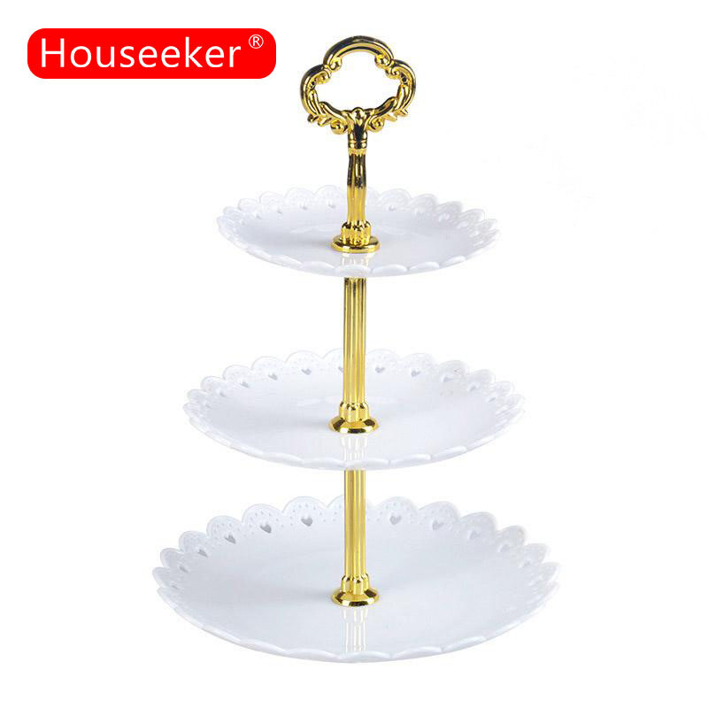 Đế Bánh 3 Lớp Giá Để Đĩa Bánh Cưới Dụng Cụ Đặt Rau Quả Món Tráng Miệng Khay Bánh Ngọt Tiệc Sinh Nhật Đám Cưới
