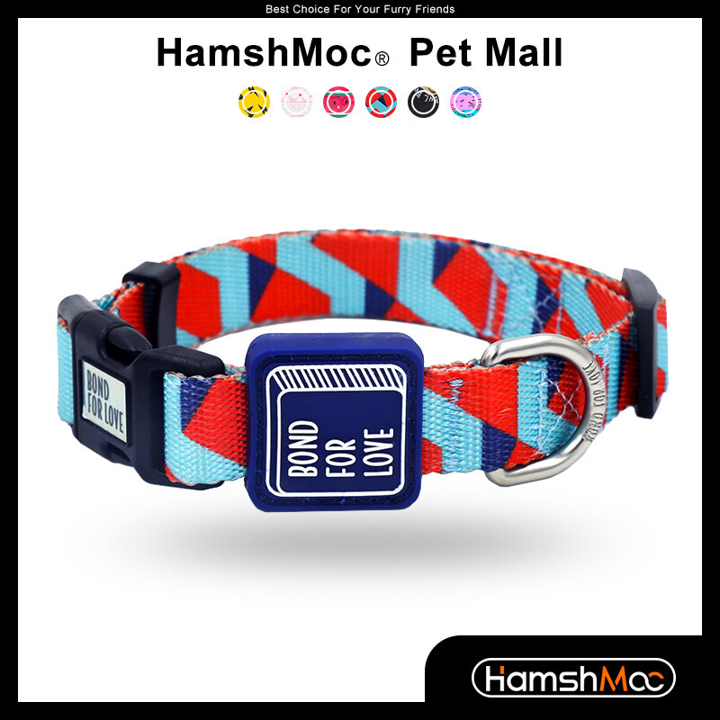 Hamshmoc vòng cổ chó mềm vòng cổ thú cưng có thể điều chỉnh với khóa chắc chắn nylon chắc chắn nhẹ cho chó nhỏ vừa lớn