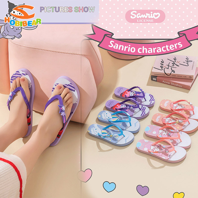 HOBIBEAR children's slippers Cute cartoon girl's sandals and slippers EVA soft bottom slippers soft and comfortable ราคา  163 บาท*ส่งฟรี