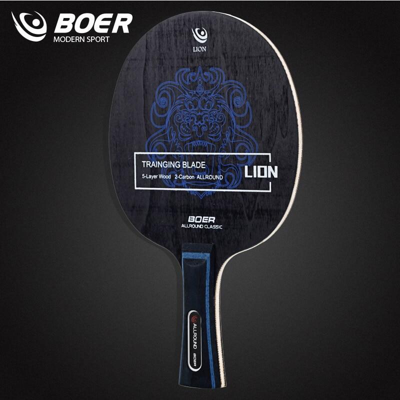Boer lion lưỡi bóng bàn 5 + 2 lưỡi bóng bàn bằng gỗ tốt để tấn công với khả năng kiểm soát tốt