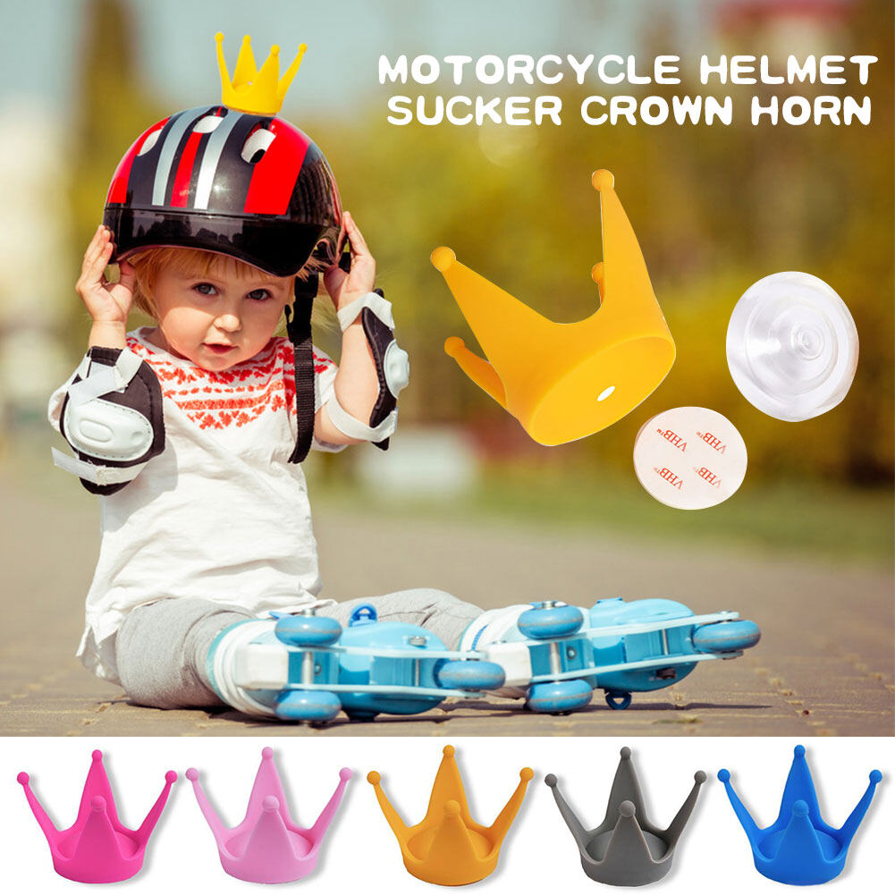 Janedream 1 chiếc cốc vương miện trang trí Mũ bảo hiểm điện cho xe máy Phụ kiện Mũ bảo hiểm xe máy mút trang trí mềm góc
