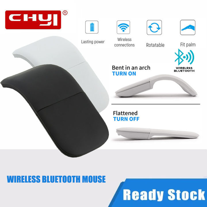 Chuột Không Dây Gấp Gọn Bluetooth 4.0 Chuột Máy Tính Con Lăn Cảm Ứng Arc Chuột Máy Tính Không Ồn Chuột Laser Mỏng Tiện Dụng Cho Microsoft Surface