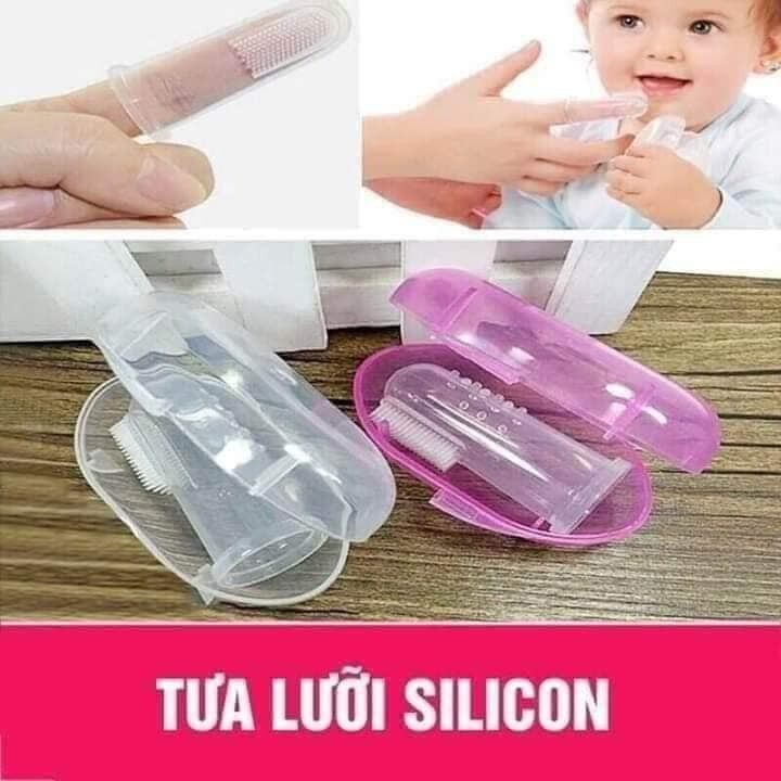 Rơ Lưỡi Cho B&eacute Silicon Đ&aacutenh Tưa Lưỡi Vệ Sinh Miệng Cho B&eacute.