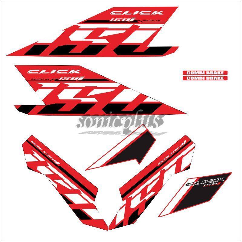 HONDA CLICK 125 19 GC V2 RED Stock Decal/Sticker | ubicaciondepersonas ...