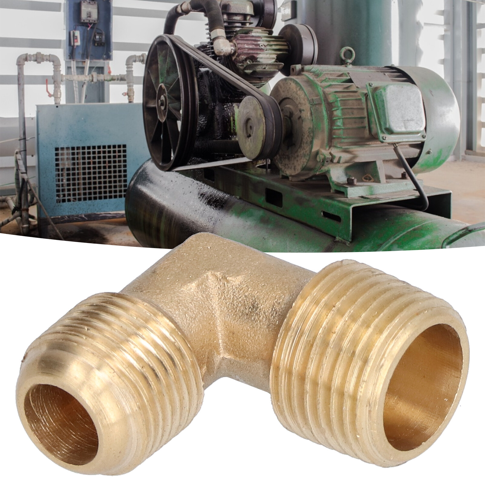 Phụ kiện ống đồng Máy nén khí khuỷu tay mạnh mẽ bền chống cao cổ hiệu quả cố định tốt cho máy nén máy bơm không khí cho phụ kiện khí nén