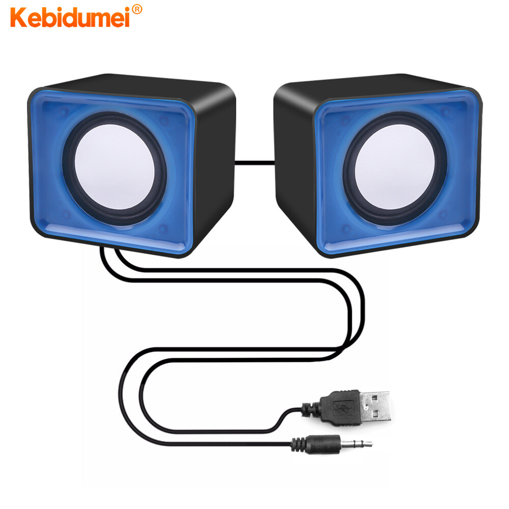 Kebidumei Loa USB 2.0 Di Động Loa Mini 3.5Mm Máy Tính Để Bàn Đa Phương Tiện Loa Tiệc Tại Nhà Âm Thanh Nổi Âm Nhạc