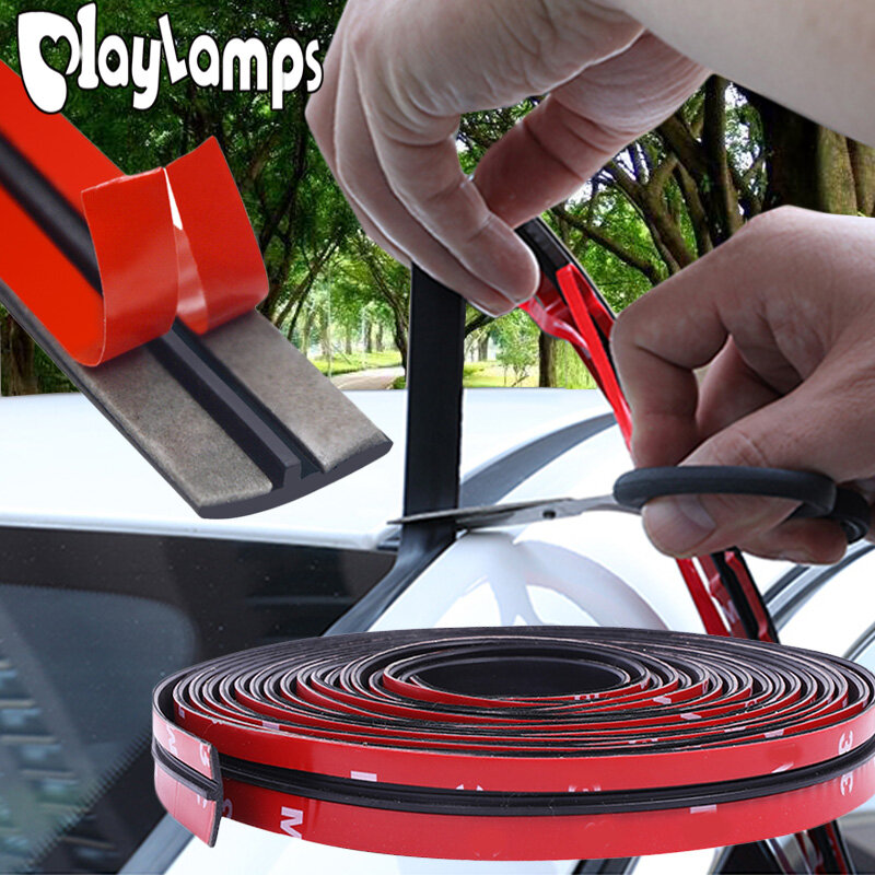 Miếng Dán Cao Su Bịt Kín Cửa Sổ Xe Hơi 2 Mét Dải Bịt Kín Cửa Sổ Hình Tam Giác Mái Che Nắng Cho Kính Chắn Gió Trước Sau Xe Ô Tô