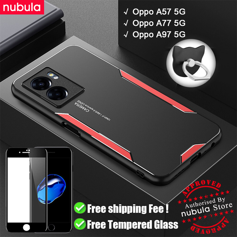 NUBULA Ốp Lưng Cho Oppo A77 5G | A57 5G | Oppo A97 5G Ốp Lưng Mờ Hợp Kim Nhôm Kim Loại Ốp Lưng Điện 