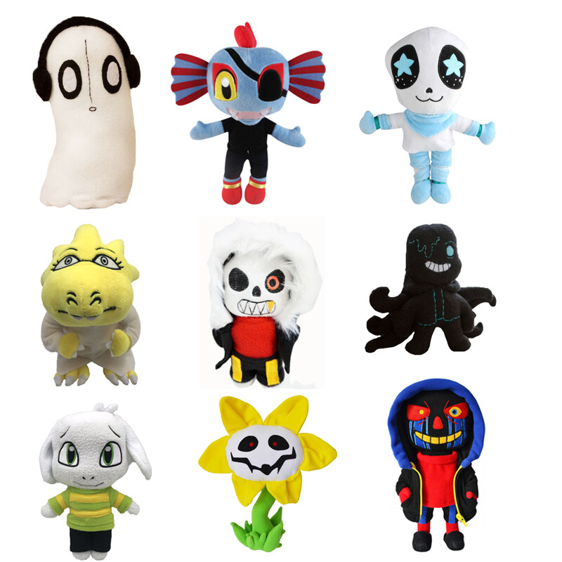 1pcs Undertale Plush Doll Plushie Toy Sunflower Frisk Chara Lancer Temmie Undyne Zombie Stuffed Toys Birthday Kid Gifts