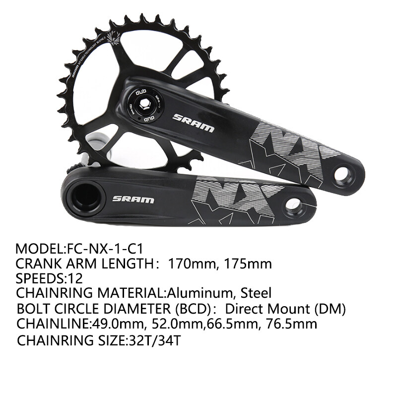 SRAM Eagle crankset 三穴/170mm/DUB SRAM SX NX GX EAGLE DUB