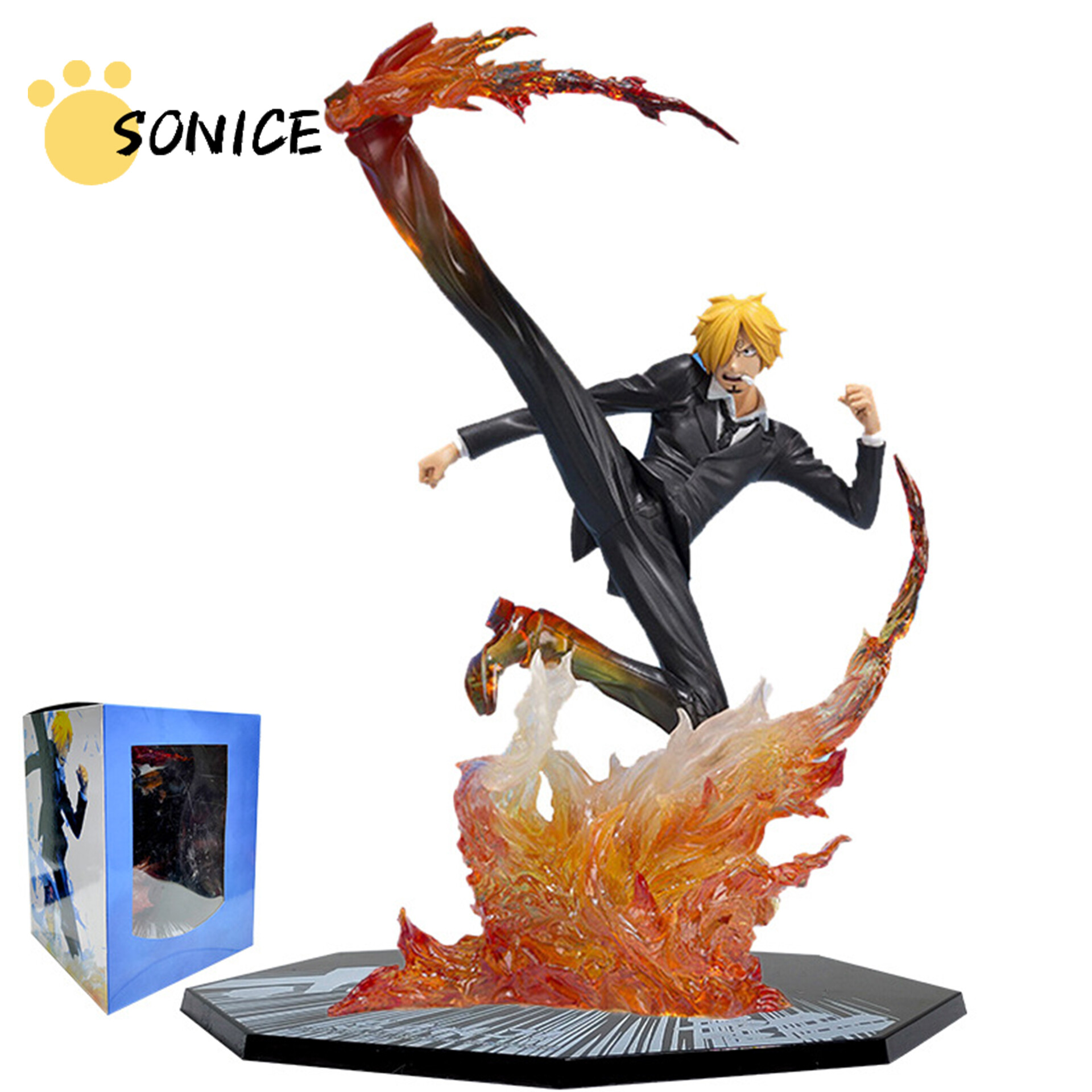 Sonice Toys for  OnePiece Sanji Sanji Devil Foot Figure Model Decoration Anime Gift