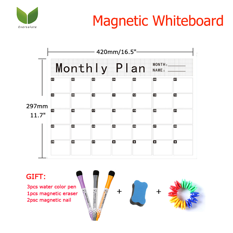 A3 Size Magnetic Calendar For Fridge Monthly Weekly Planner Calendar Fridge Magnet Whiteboard Schedule Message Bulletin Board Daily Planner