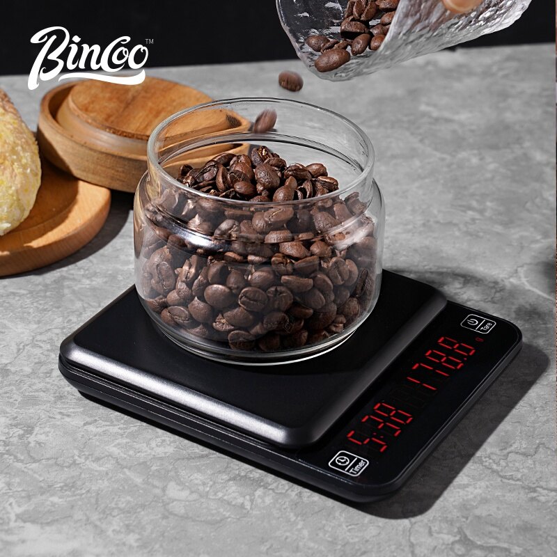 Bincoo cân nhà bếp cân điện tử đặc biệt pha cà phê thủ công dụng cụ cân chính xác miligam rang xay mini cầm tay
