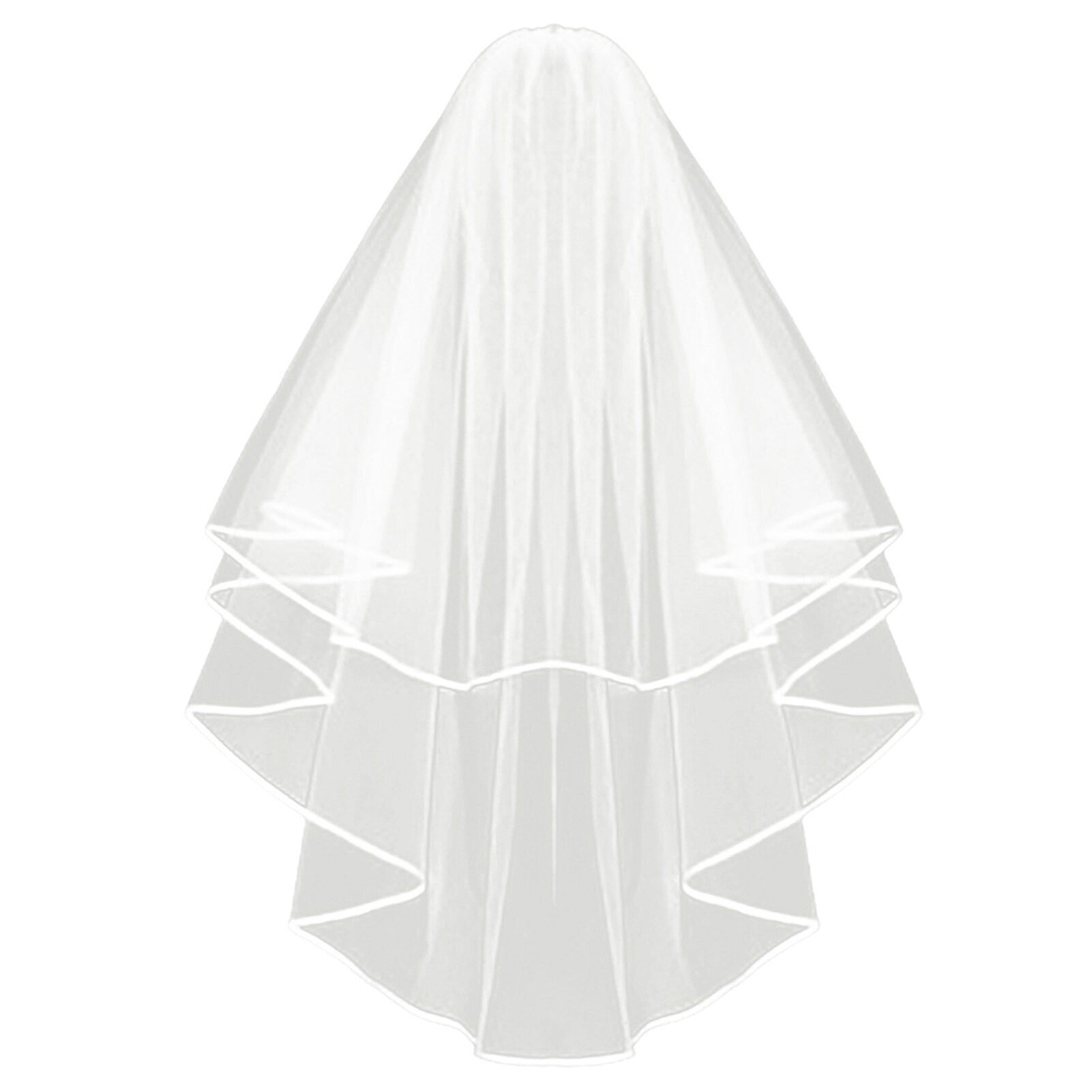 microgood Halloween Black Ghost Bride Veil with Comb Gothic Layered Sheer
