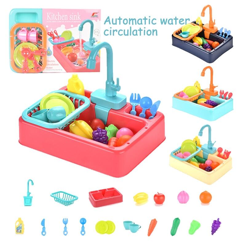 Trẻ Em Mini thiết bị đựng nước uống Kawaii Điện Máy Rửa Chén đồ chơi nhập