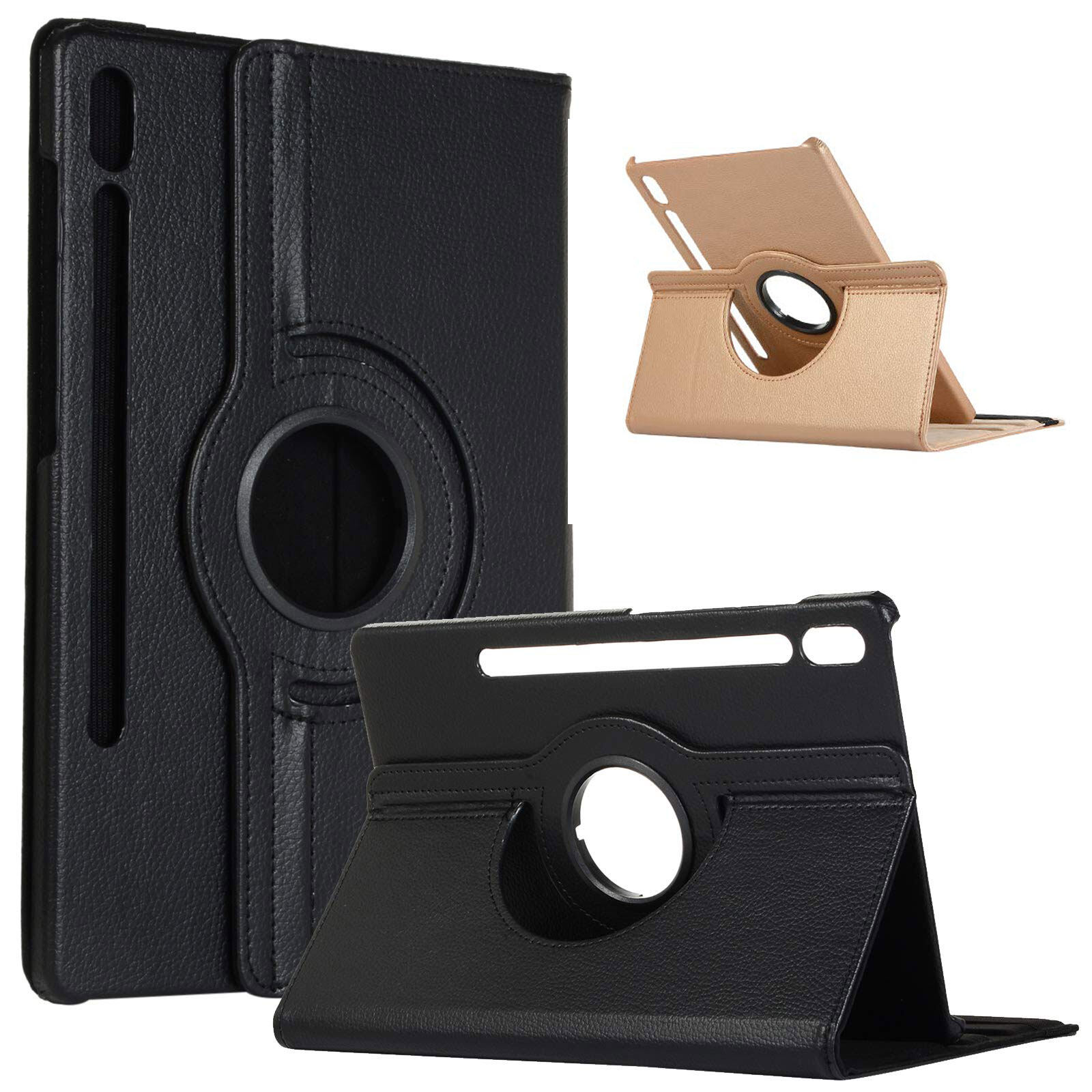 LENUO bao da điện thoại Samsung Galaxy Tab S7 S8 S9 Plus FE Case 360 Rotating Leather Flip Smart Pro