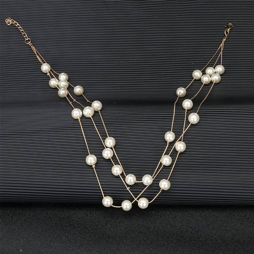 elegant pearl necklace set