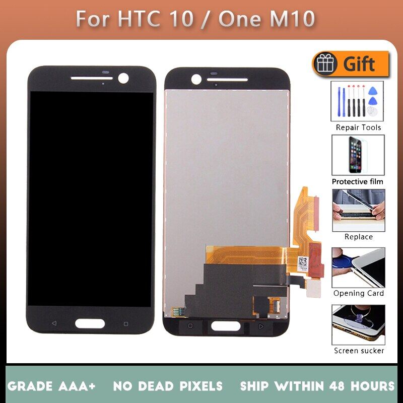 Cho htc một m10 cụm màn hình lcd mặt kính cảm ứng, 10 m10h htv32 2ps64 2ps620 0 màn hình lcd ban đầu màu đen trắng