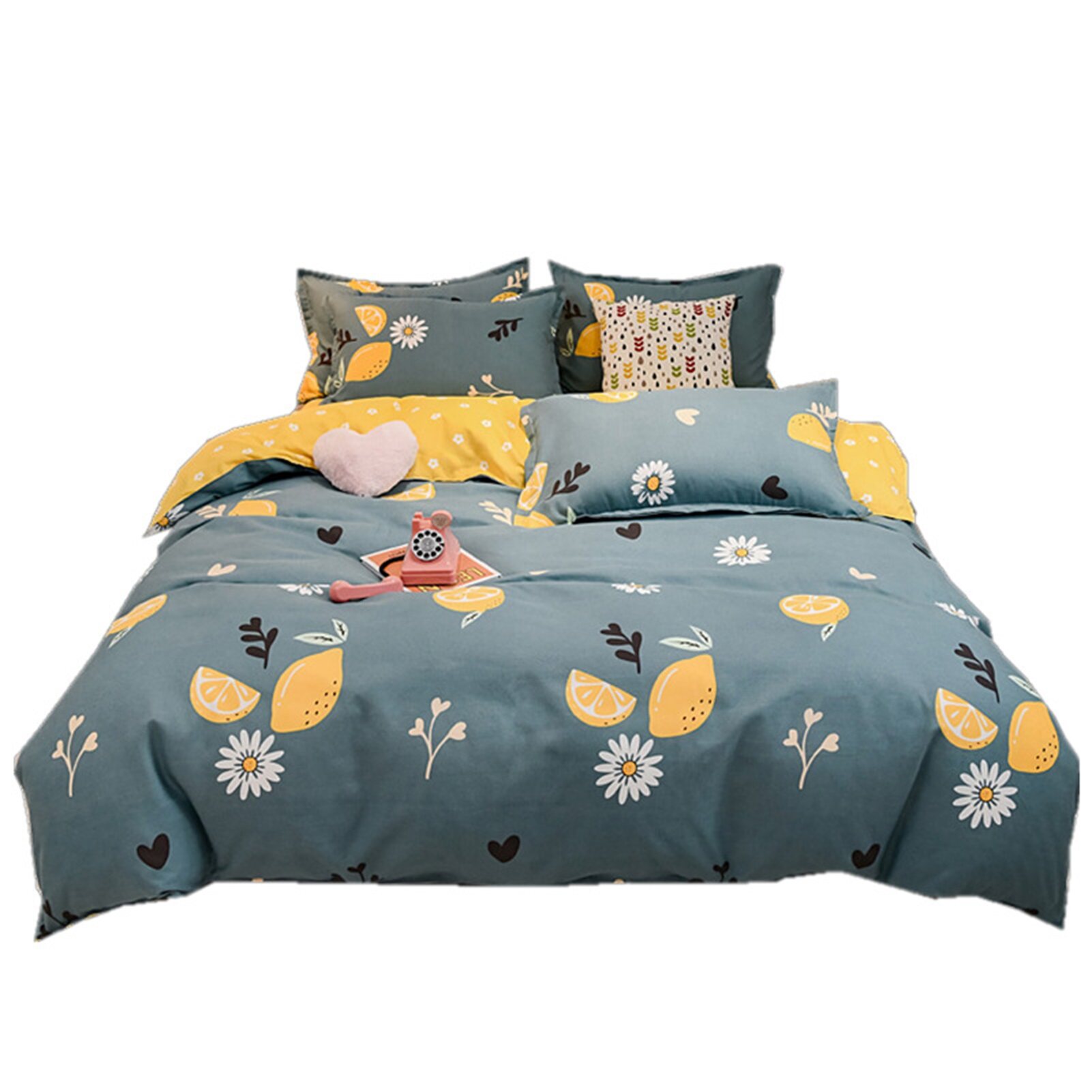 4 cái bộ đồ giường ngủ mềm giường bằng vải bông vỏ chăn Ga trải giường gối