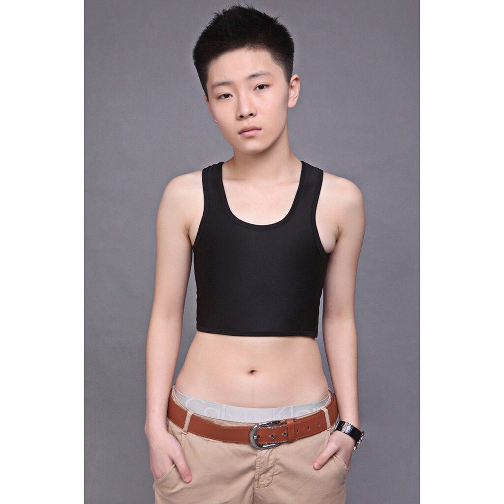 Ngực chất kết dính khóa cài ngắn không Băng thoáng khí Áo bó ngực Tomboy Trans