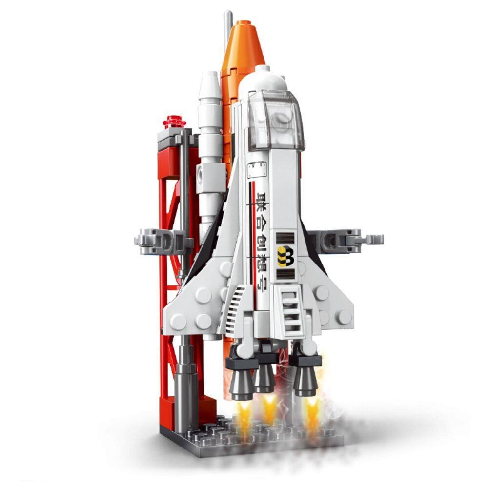 Mô hình lắp ráp tên lửa lắp ráp gạch đồ chơi xếp hình khối xây dựng có