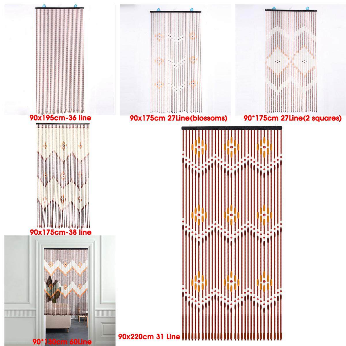 Generic 6 Types Wooden Bead Curtain Fly Screen Porch Bedroom Living