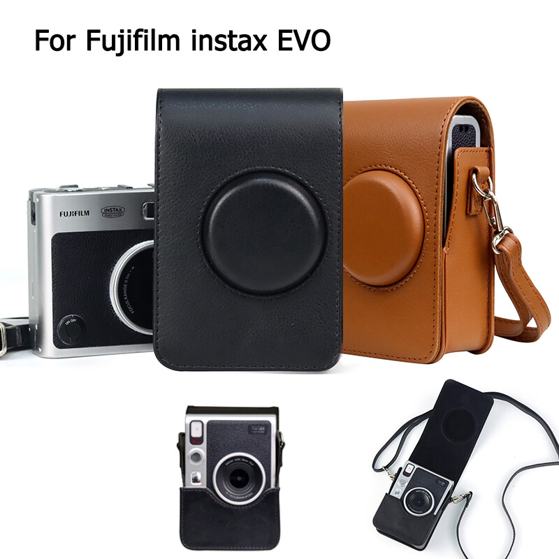 Túi đựng bằng da PU cho Fujifilm Túi đựng máy ảnh Fuji Instax Mini EVO có dây đeo