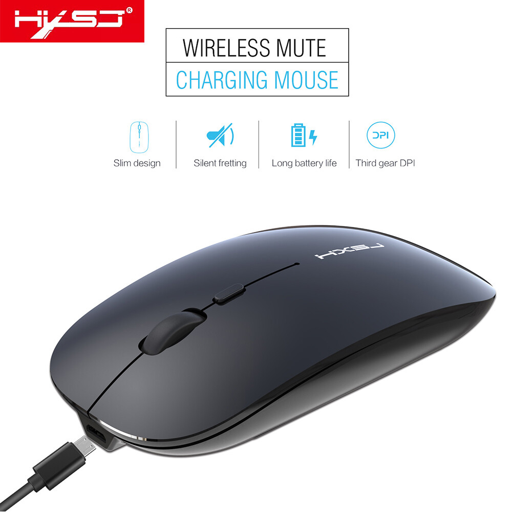 HXSJ Chuột M60 Chuột Loại C + Chuột Không Dây Bộ Thu USB Chuột Quang Im Lặng 2.4G Chuột Không Tiếng Chuột Sạc Chuột Không Tiếng Ồn Chuột Chuột Đồng Bộ Thu USB Loại C Bộ Thu Nano Mini 1600 DPI Cho Máy Vi Tính Máy Tính Xách Tay