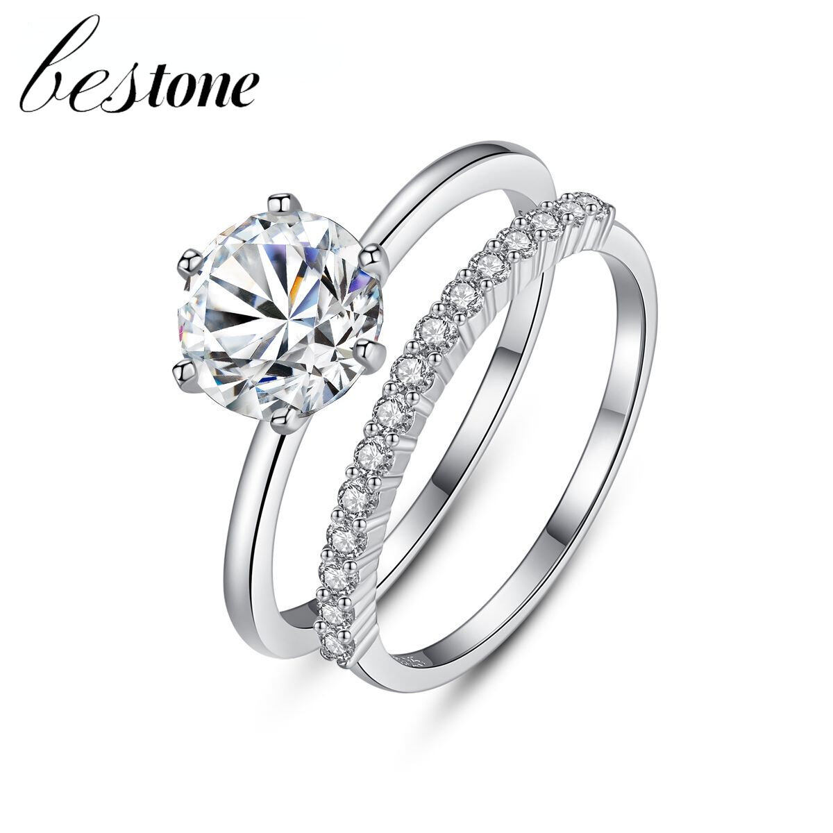 Nhẫn bạc s925 nhẫn đơn giản nhẫn kết hợp zircon trang sức khí chất dịu dàng hàn quốc