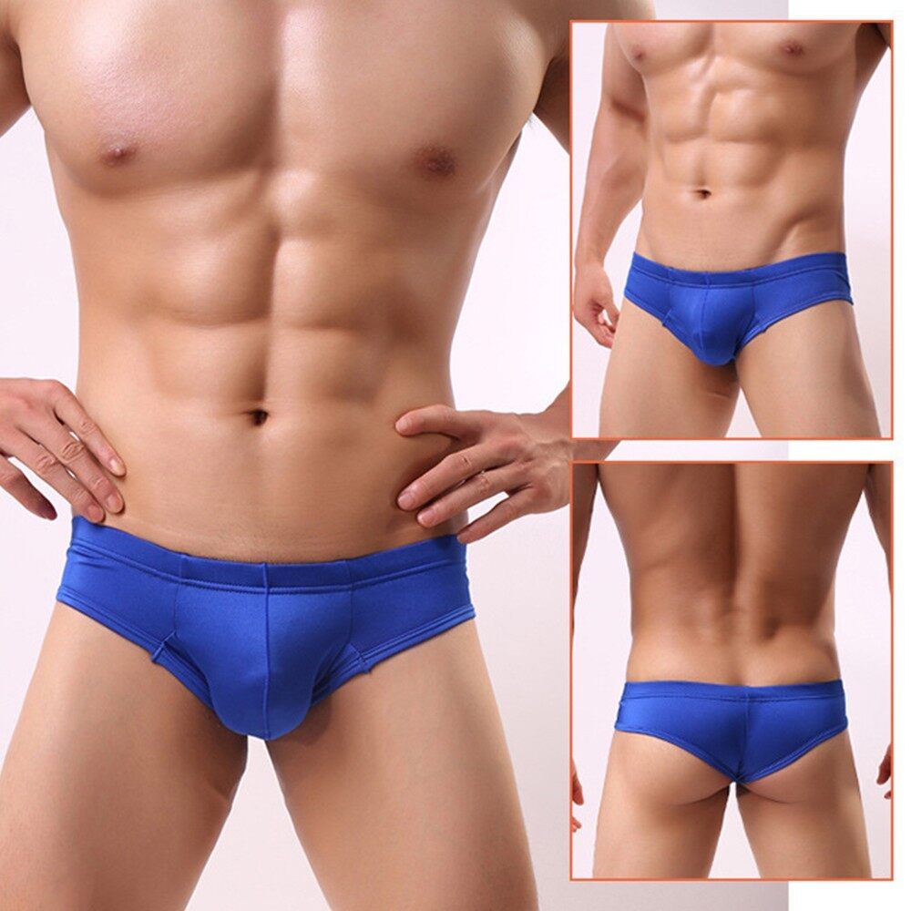 Quần lót đùi quần lót bikini thời trang bó sát cạp trễ chữ u màu trơn cho nam