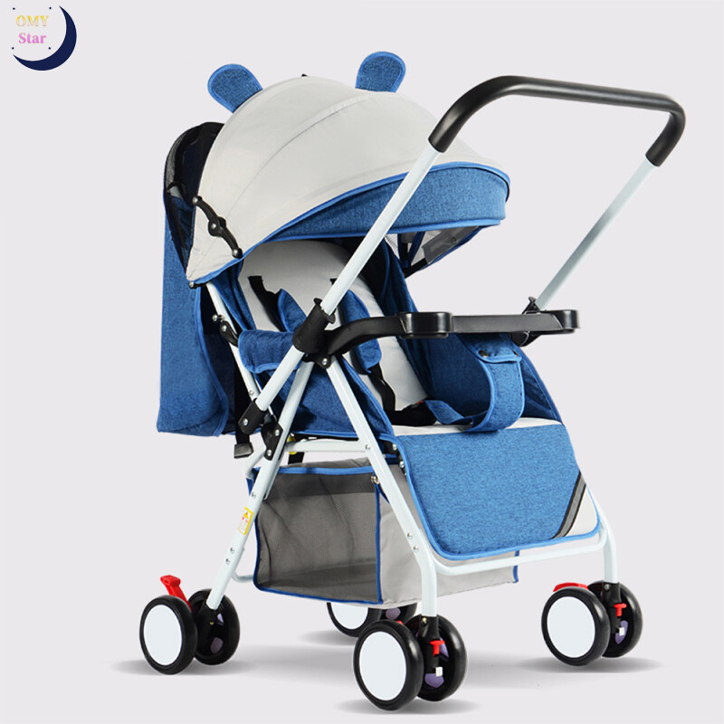 Baby Stroller Two-way Shock Absorption Four-wheel Lightweight Foldable Baby Carriage ราคา 6,453 บาท*ส่งฟรี