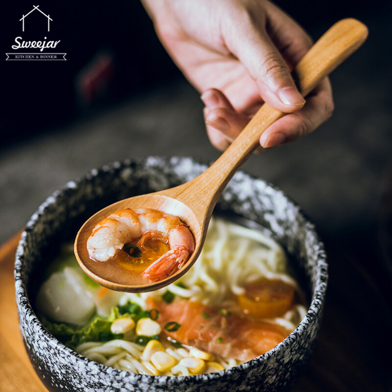 Sweetjar Gỗ Muông Ăn Sup Bộ Đồ Ăn Để Nấu Ăn Dụng Cụ Nhà Bếp 1 Cái