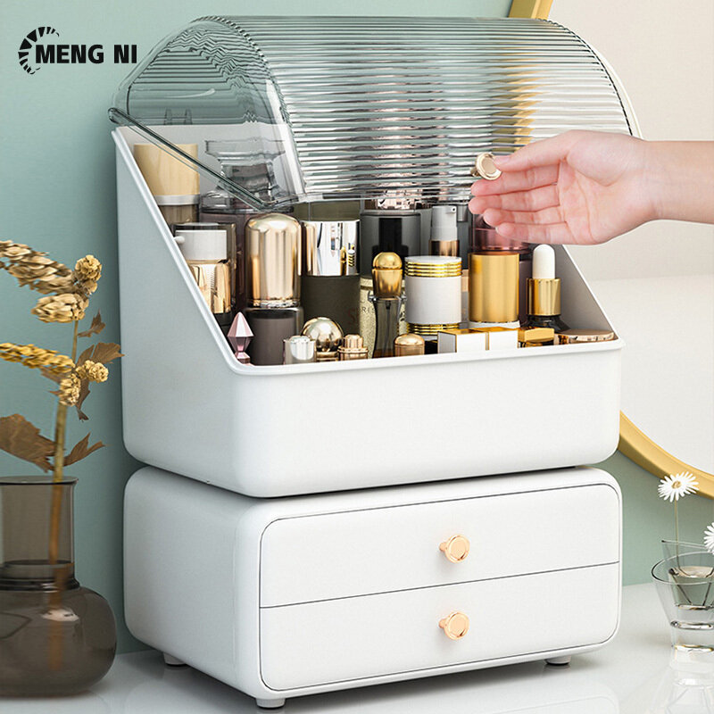 HANGDIANHộp lưu trữ, kệ, đa năng hộp đựng đồ trang điểm hộp mỹ phẩm Kệ và ngăn kéo hộp lưu trữ bàn hộp bảo quản mỹ phẩm Hộp đựng đồ, bàn làm việc, ngăn kéo, bàn trang điểm hộp lưu trữ chống bụi