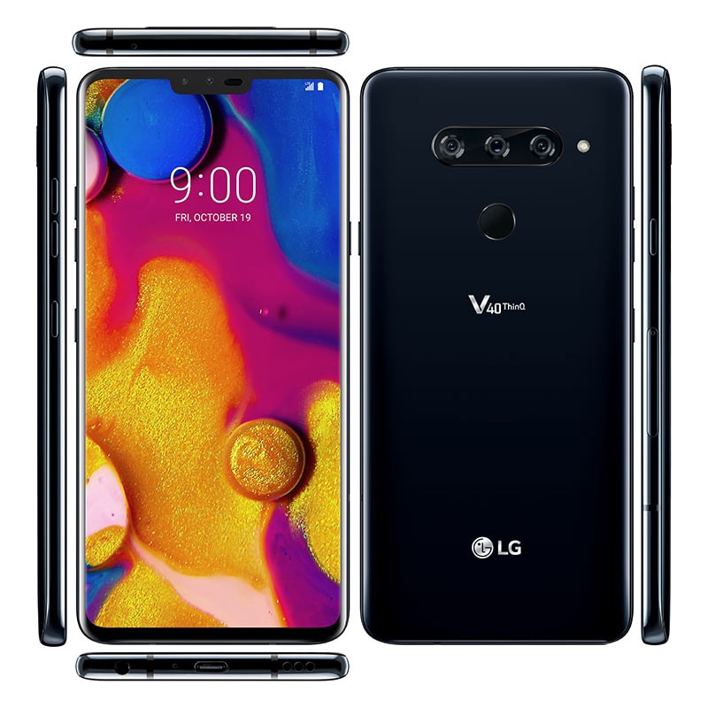 LG V40 ThinQ Mobile Phone Original Dual Sim Card Fingerprint 128GB ROM 16MP Triple Camera LTE Unlocked ราคา 4,867 บาท*ส่งฟรี