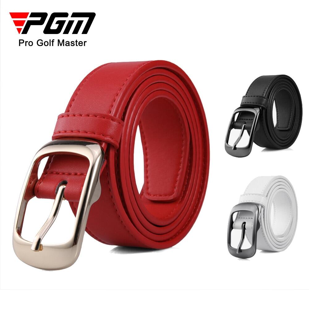 PGM Women's Golf Belt Korean Style All Match Belt Buckle 3 Colors Black Red White Microfiber Sports Belt PD017