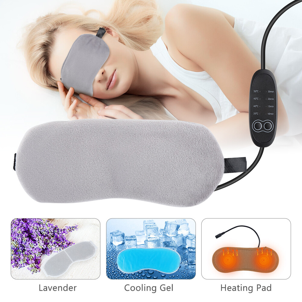 Mặt Nạ Mắt Hơi Nước Hoa Oải Hương Nóng MOFAJIANG Với Bộ Điều Khiển Nhiệt Độ Và Thời Gian Nén Mắt Lạnh & Ấm Liệu Pháp Hương Hoa Oải Hương Túi Mắt Quầng Thâm Mắt Khô, Stye Thuốc Giảm Đau Đầu Hỗ Trợ Giấc Ngủ Ngăn Ngừa Mất Ngủ