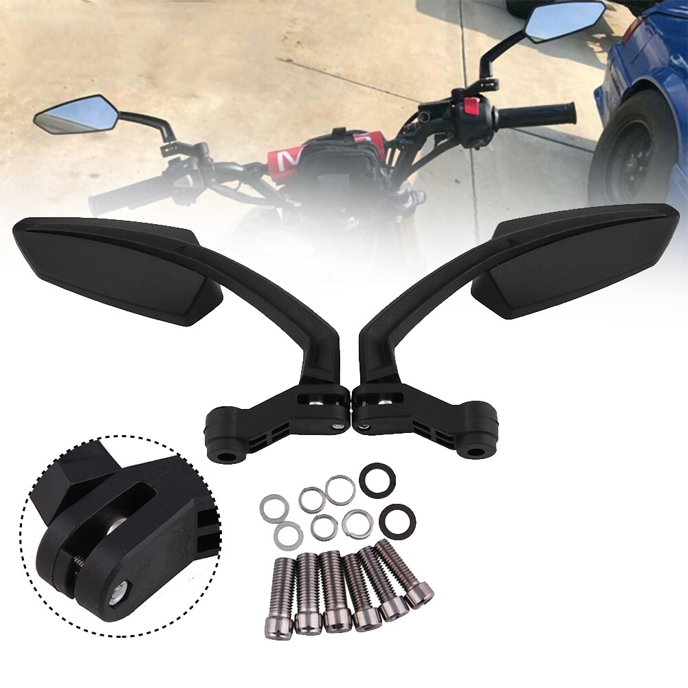 LS [Hàng Có Sẵn] 1 Cặp Gương Chiếu Hậu Xe Máy Thông Dụng Gương Chiếu Hậu Gương Điểm Mù R6S-Black Cho Honda Grom Kawasaki Suzuki Yamaha FZ1 FZ6 FZ6R YZF R1 R6